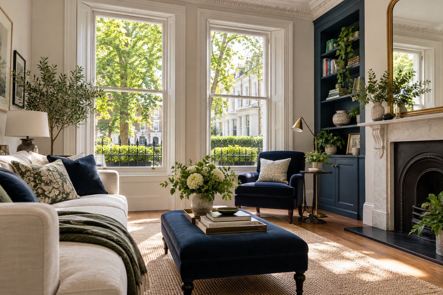 Light-filled London home with period sash windows